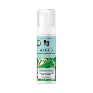 AA Aloes 100% pianka do demakijażu i mycia twarzy nawilżająco - kojąca 150 ml