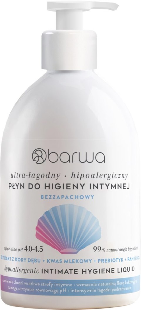 BARWA BARWA Hipoalergiczna Ultra-łagodny płyn do higieny intymnej - bezzapachowy 500 ml