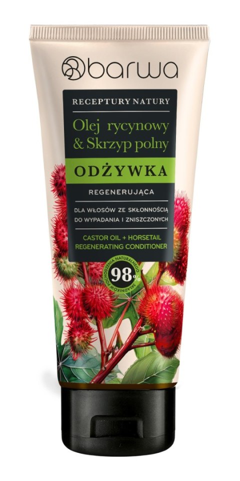 BARWA BARWA Receptury Natury Odżywka regenerująca do włosów ze skłonnością do wypadania i zniszczonych - Olej Rycynowy & Skrzyp Polny