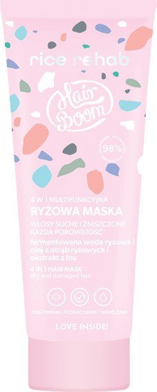 BODY BOOM / SHE HAIRBOOM Rice Rehab Maska ryżowa 4w1 multifunkcyjna 200 ml