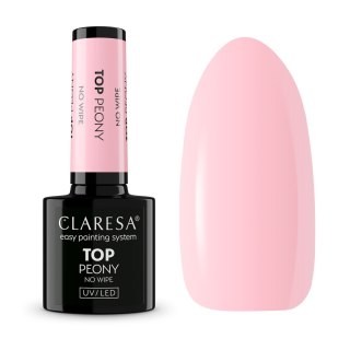 CLARESA NAILS CLARESA Top do paznokci hybrydowych No Wipe Peony 5g