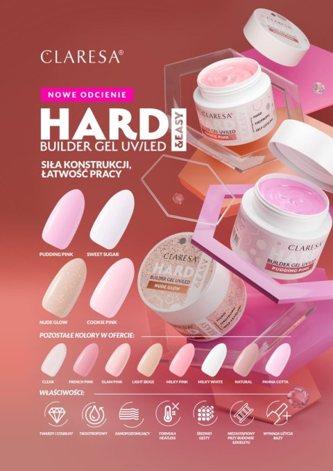 CLARESA NAILS Claresa N Żel Hard&Easy Builder Cookie Pink 45 g
