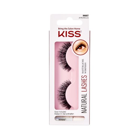 KISS KISS Sztuczne Rzęsy Natural Lashes - Amorous 1 para + klej 1g
