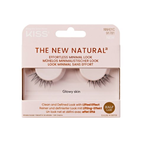 KISS KISS Sztuczne Rzęsy The New Natural - Glowy Skin 1 para + klej 1g
