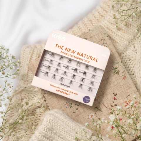 KISS KISS Sztuczne Rzęsy kępki The New Natural - Neo Trio Lashes + klej 1g
