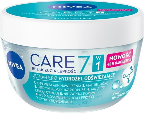 NIVEA NIVEA Care 7w1 Ultra-lekki hydrożel do twarzy odświeżający 100 ml