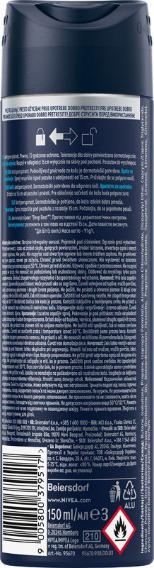NIVEA NIVEA MEN Antyperpirant w sprayu dla mężczyzn Deep Beat 150 ml