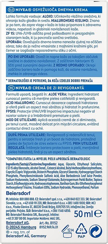 NIVEA NIVEA V 24H NAWILŻENIA Krem n/dzień odśw.81152
