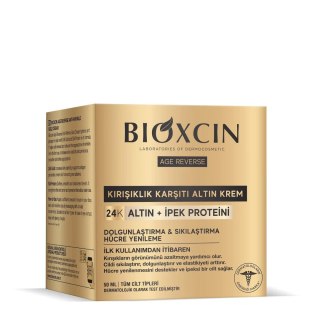 NUSUK BIOXCIN Age Reverse Przeciwzmarszczkowy krem złoty do twarzy (24K Gold) 50 ml