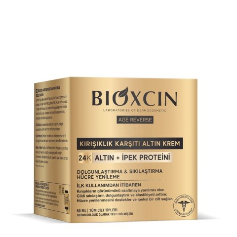 NUSUK BIOXCIN Age Reverse Przeciwzmarszczkowy krem złoty do twarzy (24K Gold) 50 ml