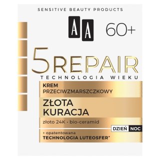 OCEANIC AA Technologia Wieku 5Repair Złota Kuracja Krem przeciwzmarszczkowy 60+ na dzień i na noc 50 ml