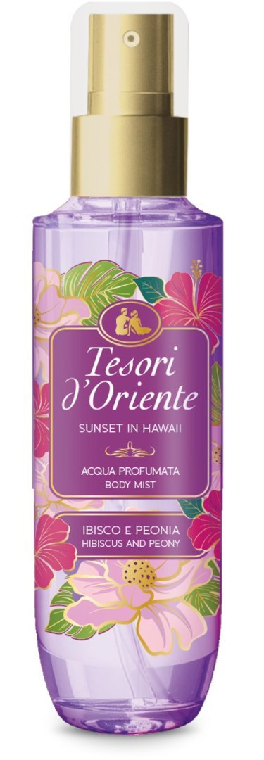 TESORI TESORI D`ORIENTE Sunset in Hawaii Aromatyczna mgiełka do ciała Hibiscus & Peony 200 ml