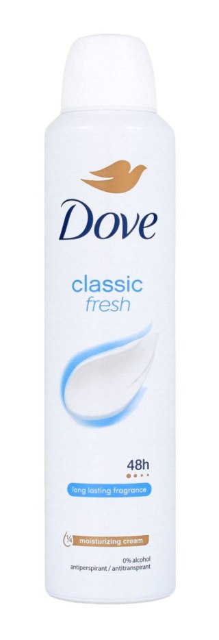 UNILEVER MK DOVE Classic Fresh Dezodorant antyperspirant dla kobiet w sprayu 250 ml